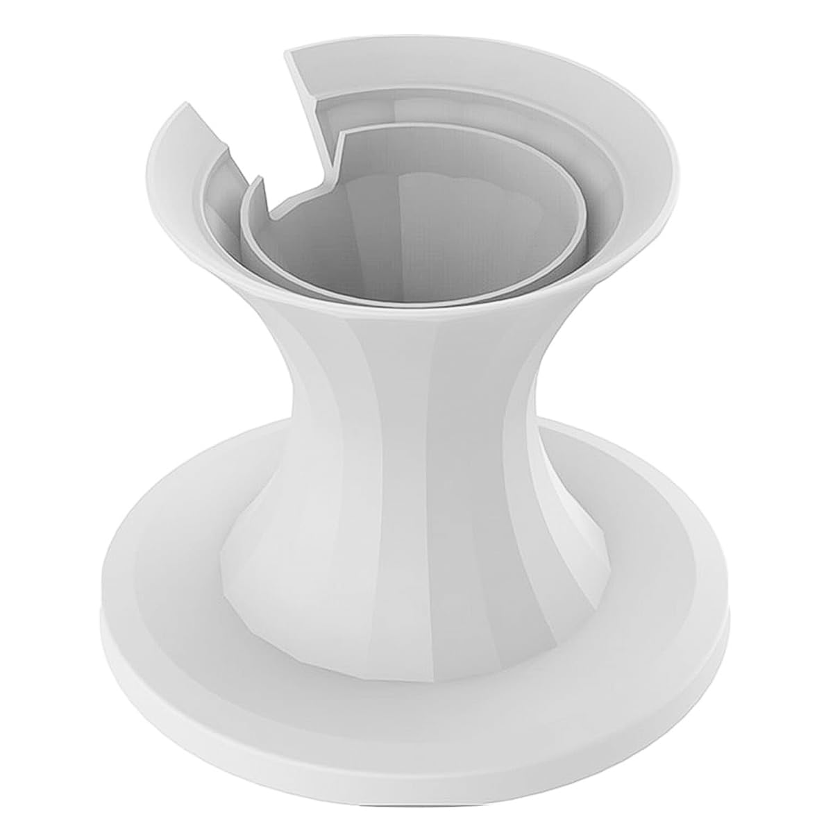 VOANZO Mini Speaker Desktop Stand, Round Wall Mount Bracket Compatible with HomePod Mini Smart Au-dio, Stylish White Design for Home Use