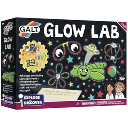 Galt Glow Lab -Explore and Discover Science and Craft Kit for Kids - STEM Learning and Scientific Thinking - Glow in the Dark Science Set with Glow Sticks - Gift for Boys and Girls - Ages 6 Years Plus
