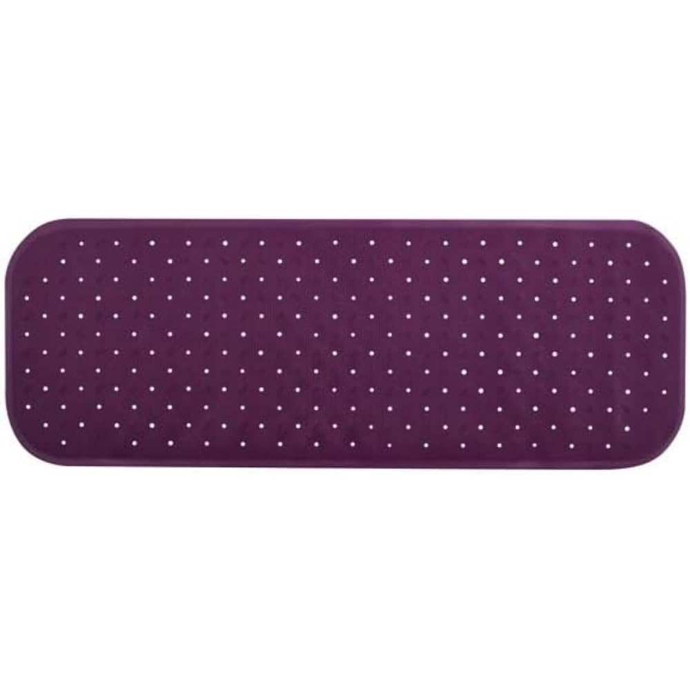 MSV Premium Shower Mat Bath Mat Bath Mat Antibacterial Non-Slip with Suction Cups – Purple/Purple – Smells of Roses – Approx. 36 x 97 cm