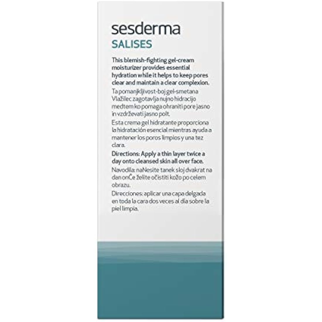 Sesderma Salises Moisturising Gel Cream 50ml - Oil Free Face Moisturiser Combination - Acne Prone Skin with Gel Formula - Regulates Sebum & Eliminates Impurities