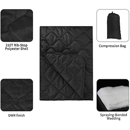 Tongcamo Poncho Liner Military Woobie Outdoor Camping Woobie Blanket for Travel, Beach, Grass, Picnic, Car Emergency, Outdoor, Survival