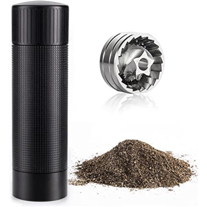 Luvan Metal Pepper Mill Grinder with 430 Stainless Steel Grinding Core, High Output Pepper Grinder from Coarse to Fine, Professional Adjustable Manual Peppers