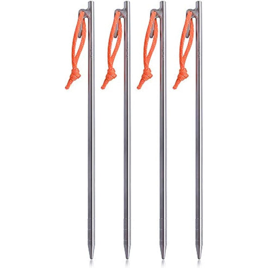 TITO High Strength Titanium alloy tent stakes Tent pegs nail pegs for canopy camping tent DIA 8mm and Length 240mm only 56G