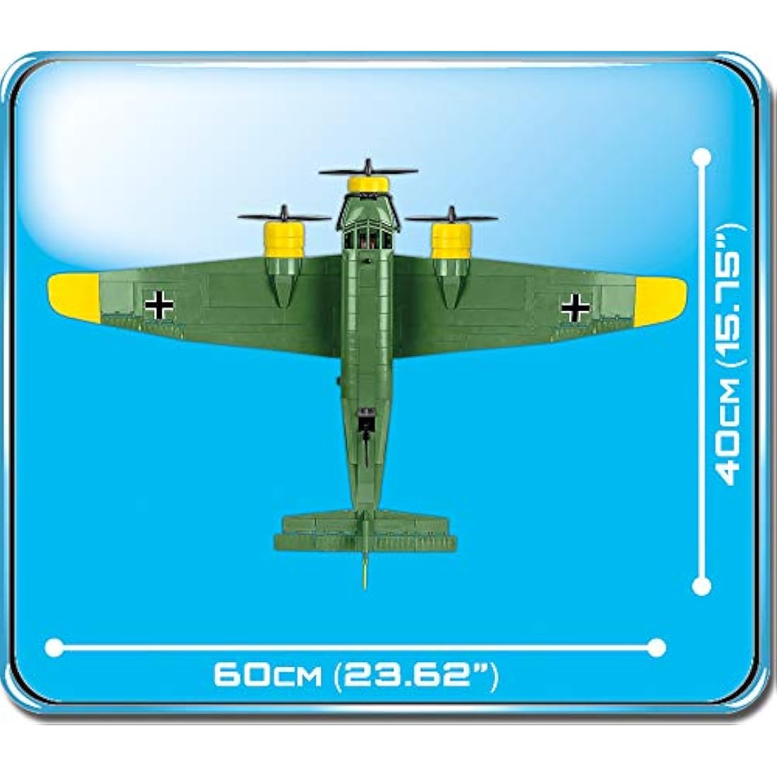 COBI 5710 Junkers JU 52/3M Building Blocks, Green,Yellow