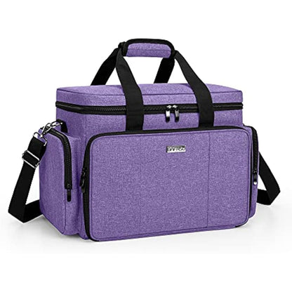 BAFASO Large Makeup Bag Cosmetic Bag with Removable Dividers, Travel Makeup Case Holds Cosmetics, Purple