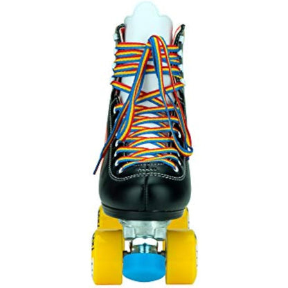 Moxi Rainbow Rider Beginner Quad Roller Skates - Recreational Outdoor High Top Roller Skates in Multiple Colours for All Ages