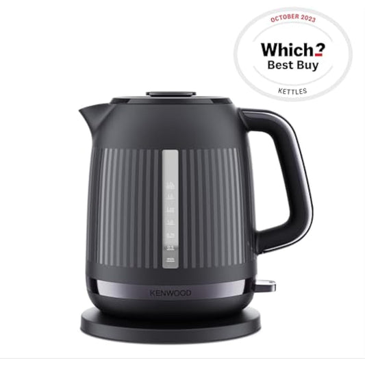 Kenwood Dusk Electric Kettle, 360° Swivel Base, Water Level Indicator, Cord Storage, Boil-Dry Protection, Removable Filter, Capacity 1.7L, ZJP30.000GY, 3000W, Slate Grey