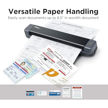 Plustek S410 Plus - Small USB Portable Sheet-Fed A4 Document Scanner for Windows 7 / 8 / 10 / 11 , OCR Software Include