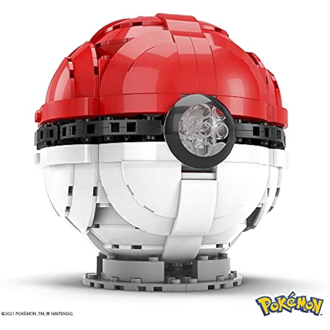 MEGA Pokémon Toy Building Set 5-inch Build and Display Jumbo Poké Ball Collectibe, Lights Up, HBF53
