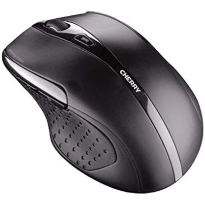 CHERRY MW 3000, Wireless Ergonomic Right-Handed Mouse, 2.4 GHz RF, 6 Buttons, Optical Sensor, Rubberised Side Panels, Battery-Operated, Black
