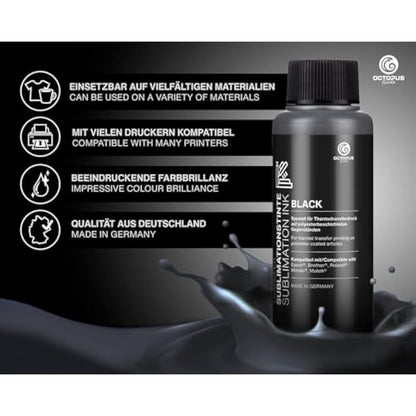 Octopus 4x 500 ml Sublimation ink compatible for Epson, Brother, Roland, Mimaki, Mutoh, CMYK