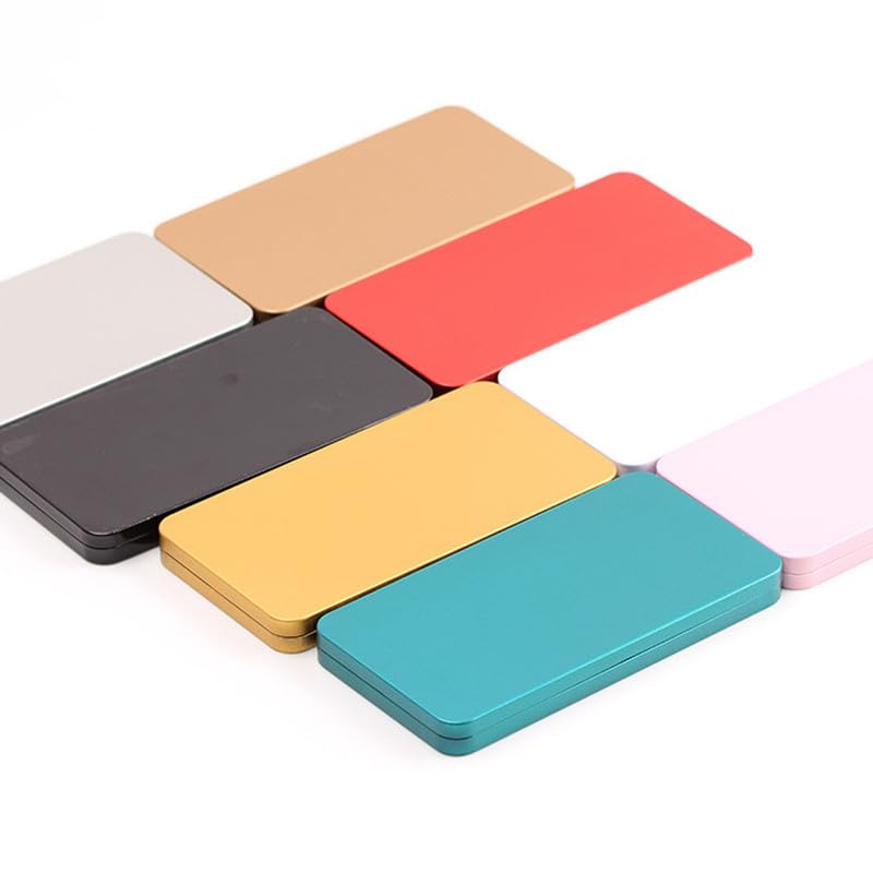 Vokenforu 1 Piece Rectangular Tin Boxes with Lids,Gold Metal Empty Tins Containers For Pencil Case Small Items Organizer-17 * 9 * 1.5cm