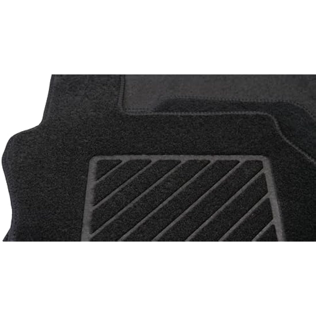 Carsio Carpet Car Mats For VW Tiguan 2007 to 2016 4 Piece Set With 4 Clips Tailored Fit Floor Mat Complete Accessory Black Custom Fitted - All Weather, Anti-Slip Backing & Black Trim