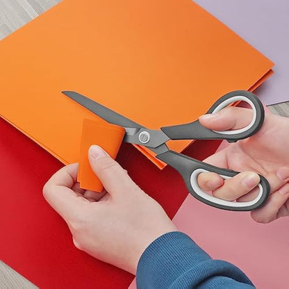 KUONIIY Scissors Ultra Sharp Titanium Coating Blades Soft Comfort-Grip Handles Multi-Purpose Scissors Set of 5