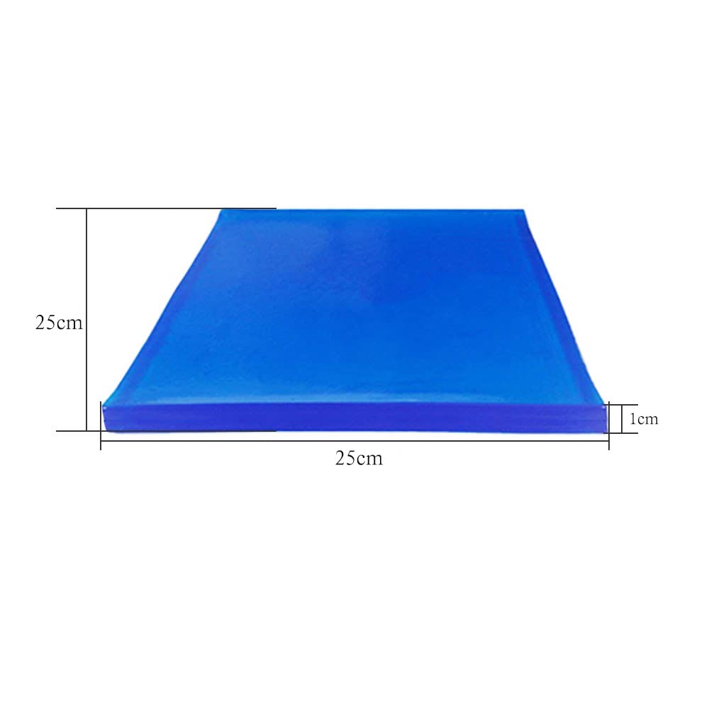 Aiuphing Gel Cushion Motorcycle, Modified Seat Mat, Comfortable Soft Cushion (25 x 25 x 1 cm-Blue)