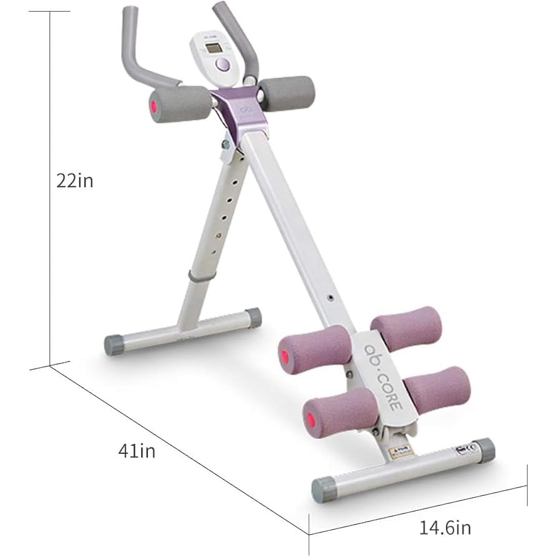 leikefitness Height Adjustable Ab Trainer Abdominal Whole Body Workout Machine Waist Cruncher Core Toner, Leg, Thighs, Buttocks Shaper with LCD Monitor AB9300