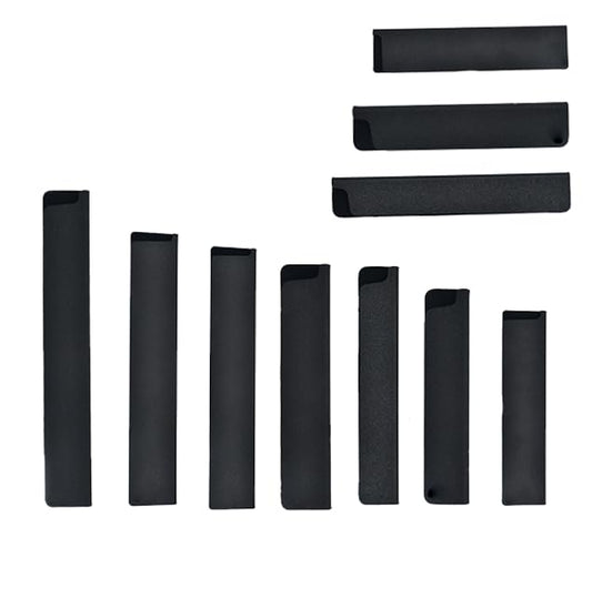 Vokowin 10 Pcs Knife Edge Guards, Abs Flocking Knife Sets, Knife Sheath Sleeves, Universal Blade Cover Protector, Portable Kitchen Tools (Black)