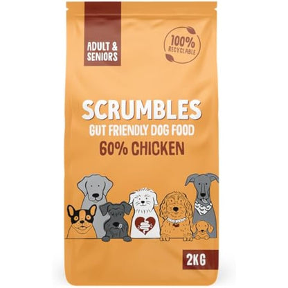 Scrumbles Dry Dog Food with Fresh Chicken, 2 kg (Pack of 1),package may vary