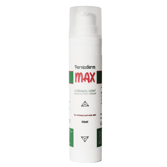 Pernioderm Max Relief Chilblains Cream 100ml | Intense Relief formula for irritated sore skin | Zinc, Witch Hazel & Tea Tree