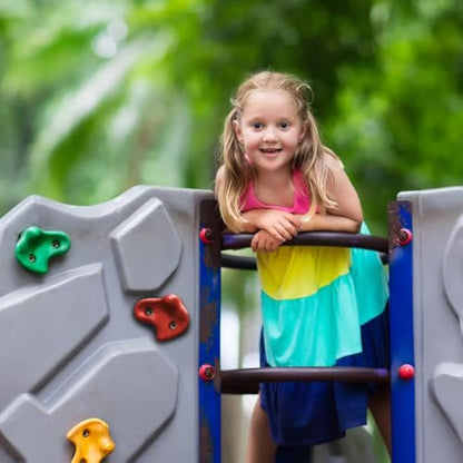 ALPIDEX Children's climbing holds, load capacity up to 200 kg, Mounting material included, different quantities multicolored - 20 pieces