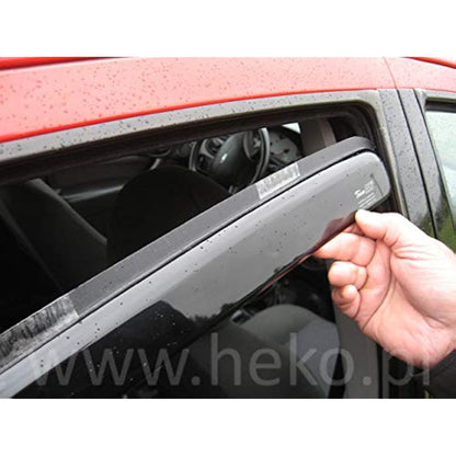 Heko WD24288-12857, Full Set of 4 Heko Wind Deflectors (Front & Rear), Tinted (Only for the 5 Doors Model)