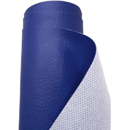 A-Express Grained Faux Leather Fabric Waterproof Heavy Duty Leatherette Vinyl Leathercloth Upholstery Textured Material - Royal Blue 1 Metre 100cm x 140cm