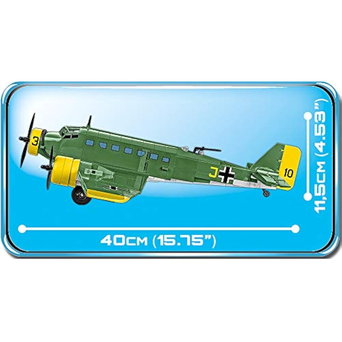 COBI 5710 Junkers JU 52/3M Building Blocks, Green,Yellow