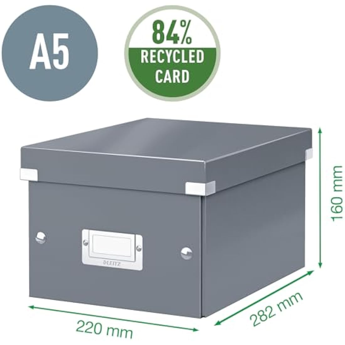 Leitz A5 Storage Box, Click and Store Range 60430016 - Small, Yellow