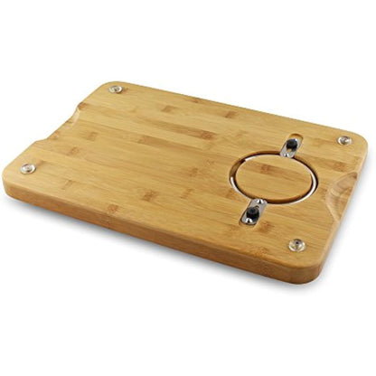 Deluxe Spiked Bamboo Wooden Roast Joint Carving & Cutting Board 40 x 28cm, Brown