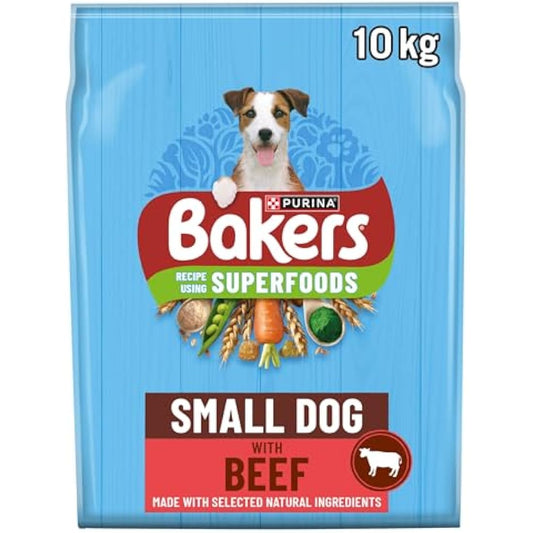 Bakers Small Dog Dry Dog Food Beef & Veg 10kg