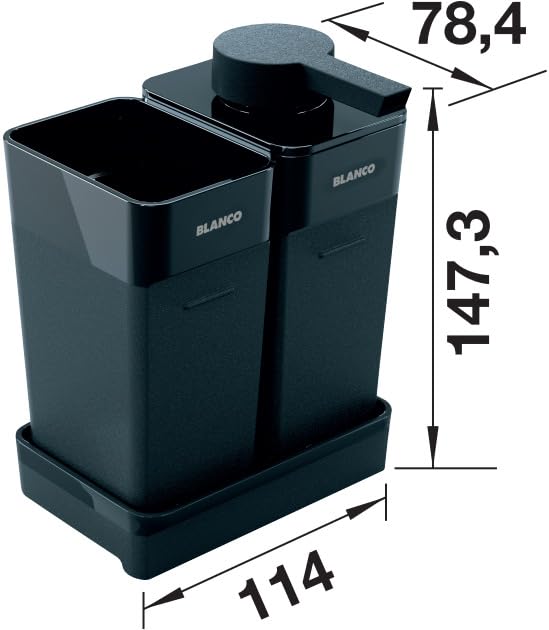 BLANCO Worktop Organizer soap dispenser | For kitchen sinks | 200 ml capacity | Washing-up liquid, soap, cleaning agents