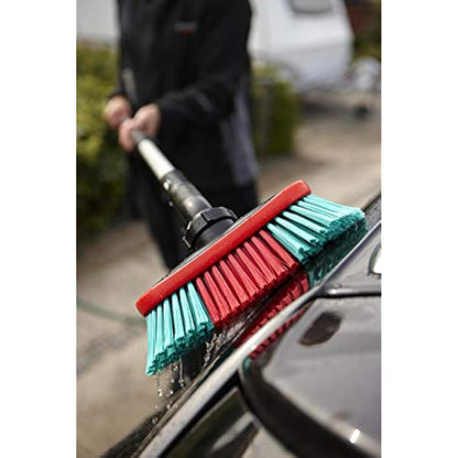 Vikan 526852 Water Fed Vehicle Brush, Soft/Split, Black, 250 mm Length, 130 mm Width, 160 mm Height