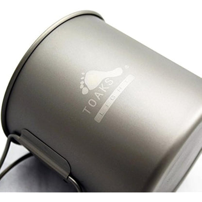 TOAKS Titanium Camping Pot Cup(375ml, 450ml, 550ml, 650ml, 750ml, 800ml, 900ml) … (650ml[POT-650-L])