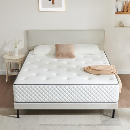 Sleremind Single Mattress | 7-Zone Hybrid Pocket Spring Medium-Firm Bed Mattress | Pressure Relief Technology & Cooling Gel Memory Foam (90×190×25cm)