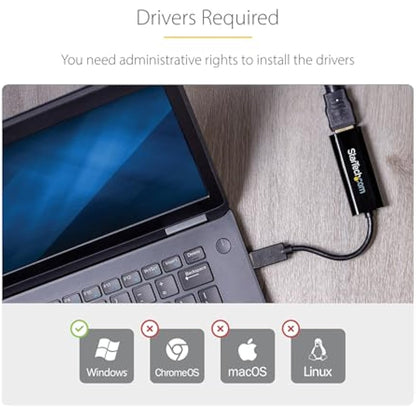 StarTech.com USB 3.0 to HDMI Adapter, USB to HDMI Monitor Converter for Windows, 1080P , TAA (no support for macOS/ChromeOS/Linux)