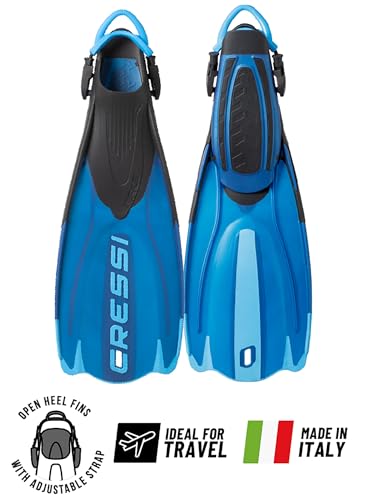 Cressi Maui Fins - Diving and Snorkelling Fins with EBS System,Black / Blue,L-XL