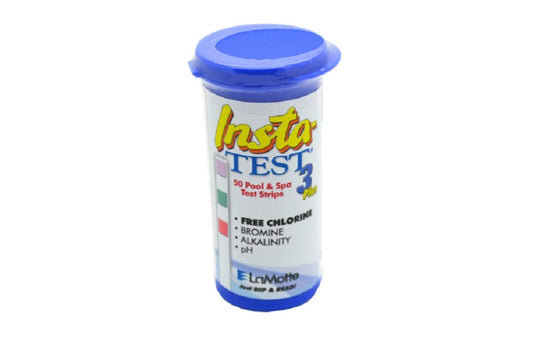 LaMotte 3-Way Insta Test Strips Plus for Swimming Pool Chlorine or Bromine, pH and Total Alkalinity 5 x 50