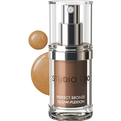 Studio10 Perfect Bronze Glow Plexion Face Bronzer and Highlighter for Mature Dry or Textured Skin with No Shimmer Finish