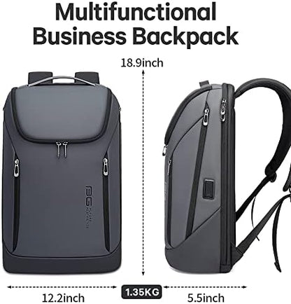 BANGE Business Smart Backpack Waterproof fit 15.6 Inch Laptop Backpack with USB Charging Port,Travel Durable Backpack