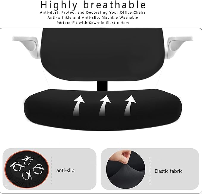 DHXYZZB Office Chair Cover 2 Piece Protective Stretchable Chair Seat Covers Stretch Chair Slipcover