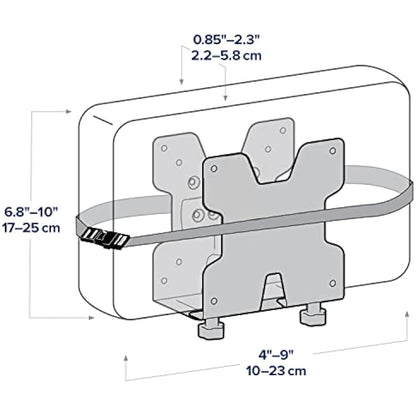 Ergotron Thin Client Mount - Mounting kit (holder, mounting hardware, strap) for personal computer - black - pole mount - for P/N: 45-353-026, 45-354-026