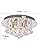 A1A9 Modern Flush Mount Crystal Chandelier, K9 Crystal Droplet Round Chrome Ceiling Lights, Elegant LED Pendant Lamp Fixture for Living Room, Dining Room, Bedroom, Lounge D35cm 4 Lights