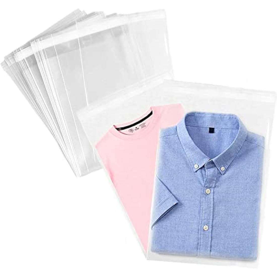 Sabco - 100 Clear Display Bags- Cello Bags OPP- Self Seal Cellophane For Presentation - Food Safe -10 Sizes - Ideal For FBA Cards Envelopes Pictures (10 x 14")