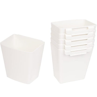 AYVANBER 6 Pack Hanging Cup Holder for Rolling cart Accessories Hooks Little Hanging Buckets Hanging Storage Bins Craft Supplies for Rolling Utility