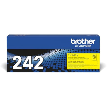 Brother TN-242Y Toner Cartridge, Yellow, Single Pack, Standard Yield, includes 1 x Toner Cartridge, Brother Genuine Supplies