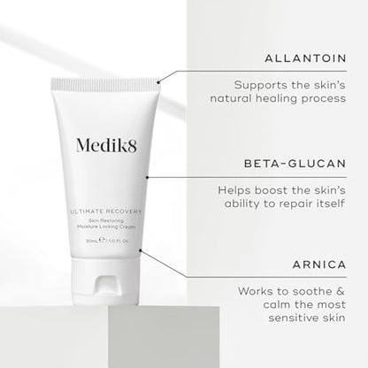 Medik8 Ultimate Recovery - Skin Restoring Moisture Locking Cream - Face Moisturiser With Allantoin - For Very Dry Skin - 30ml