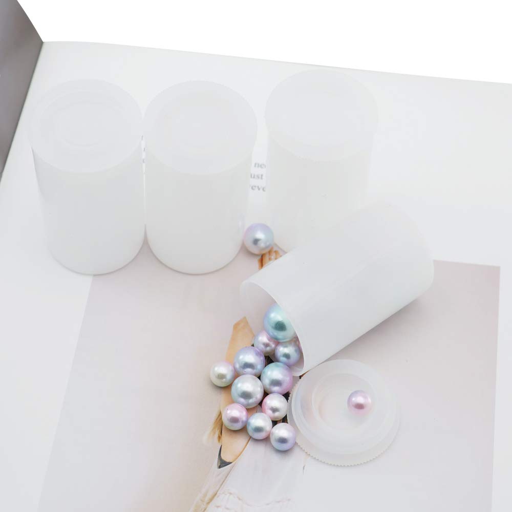 DBOO 35mm Film Canisters Pack of 30 Tight Sealing Lids White Plastic Film Canister Holder Empty Camera Reel Containers for Storing Small Accessories