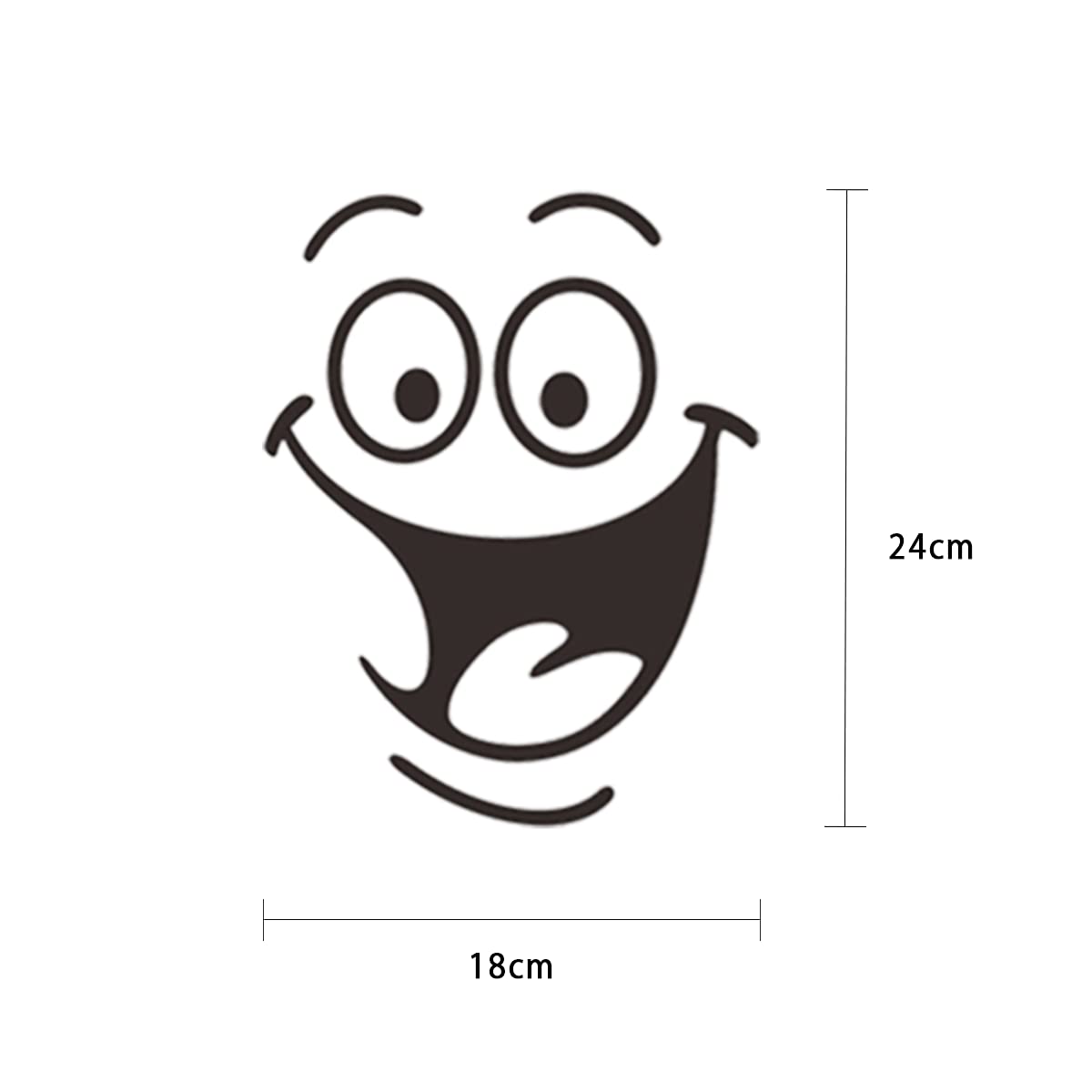 Toilet Sticker, Toilet Lid Sticker with Smiley Face PVC Waterproof Sticker Toilet Funny Cartoon Toilet Removable DIY Sticker for Bathroom, Kitchen