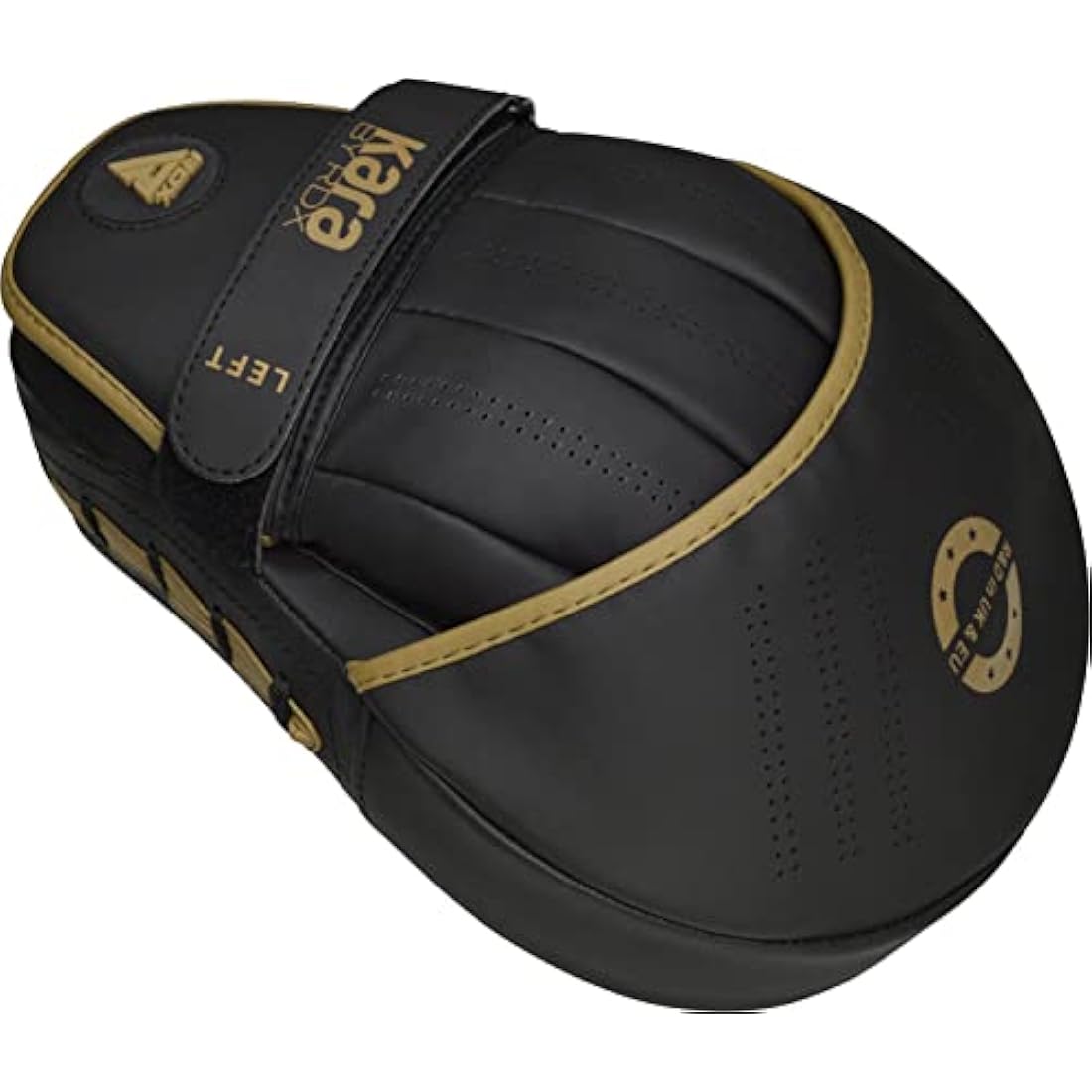 RDX Boxing Pads Curved Focus Mitts, Maya Hide Leather KARA Hook and jab Training Pads, Adjustable Strap Ventilated, MMA Muay Thai Kickboxing Coaching Martial Arts Punching Hand Target Strike Shield