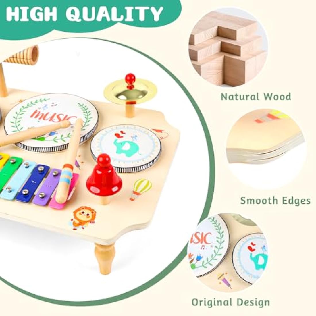 XIAPIA Kids Drum Kit, Baby Drum Musical Instruments Toys for 1 Year Old, Toddler Drum Set with Xylophone for Kids, Percussion Musical Instruments Toys Birthday Gifts for Children Boys and Girls